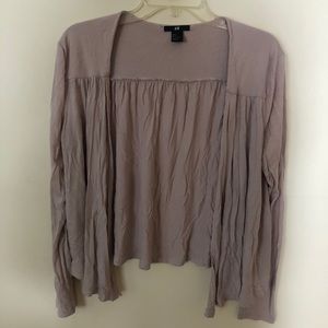 H&M light pink T-shirt material cardigan. Size S